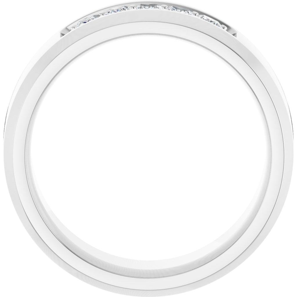 Beveled-Edge Five-Stone Band