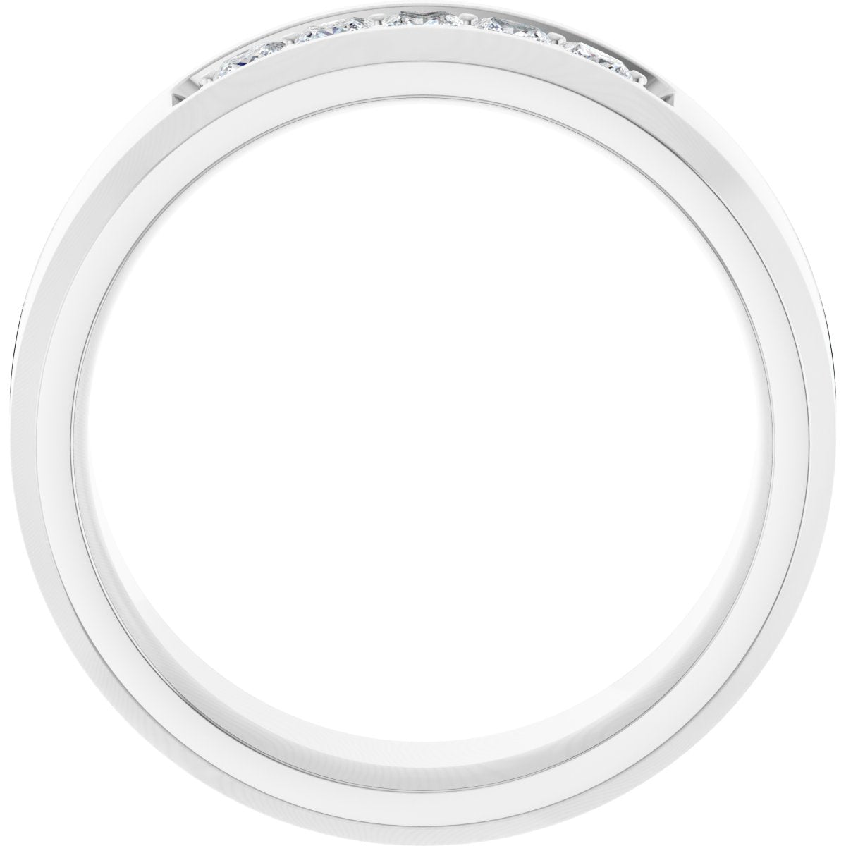 Beveled-Edge Five-Stone Band
