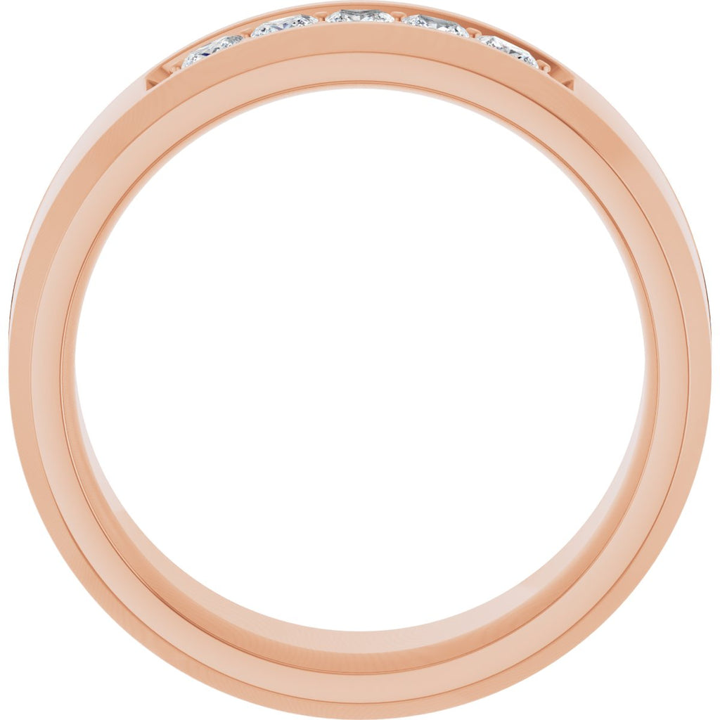 Beveled-Edge Five-Stone Band