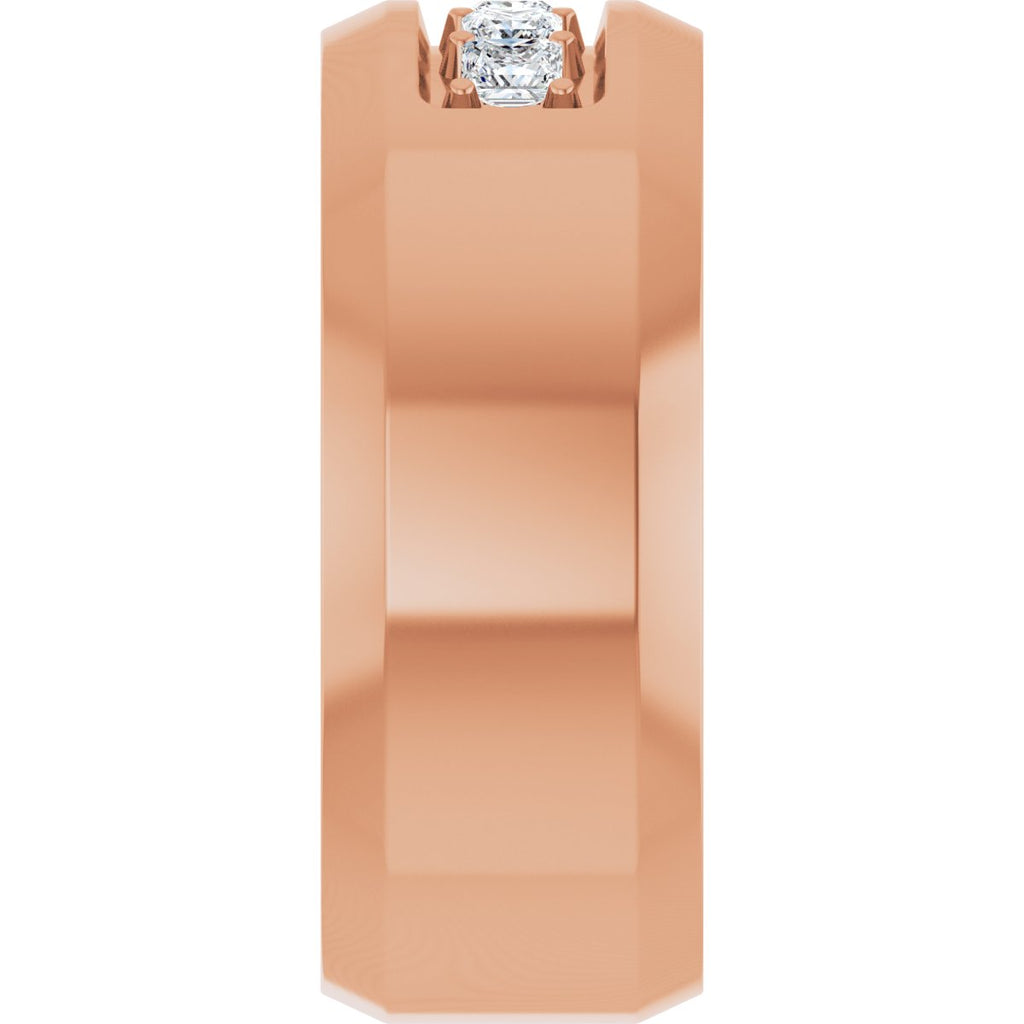 Beveled-Edge Five-Stone Band