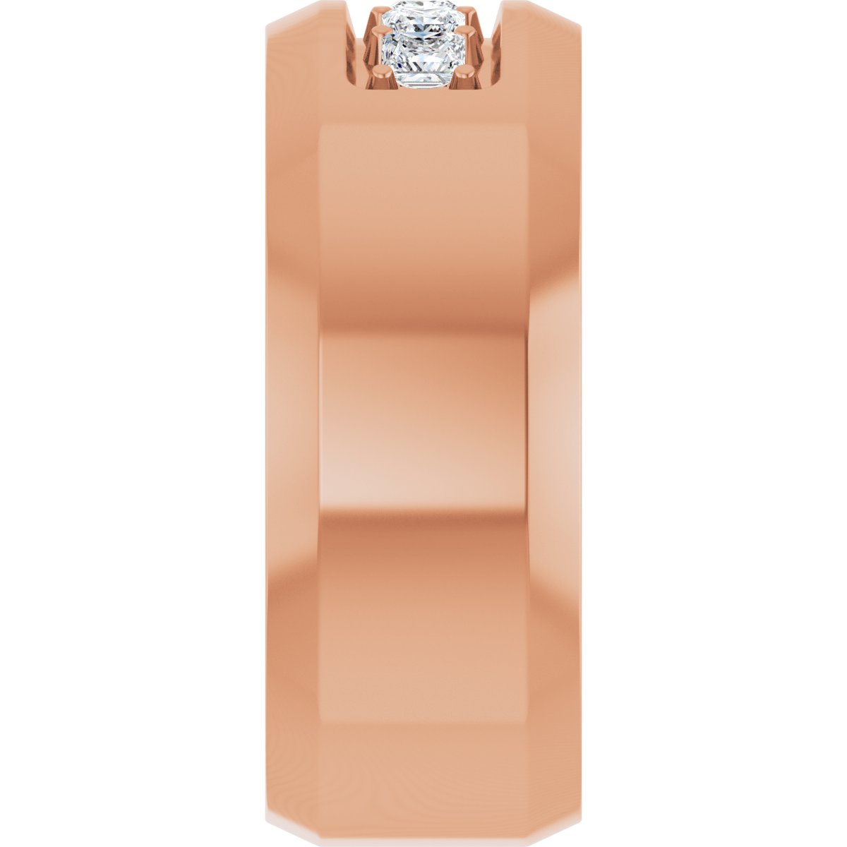 Beveled-Edge Five-Stone Band