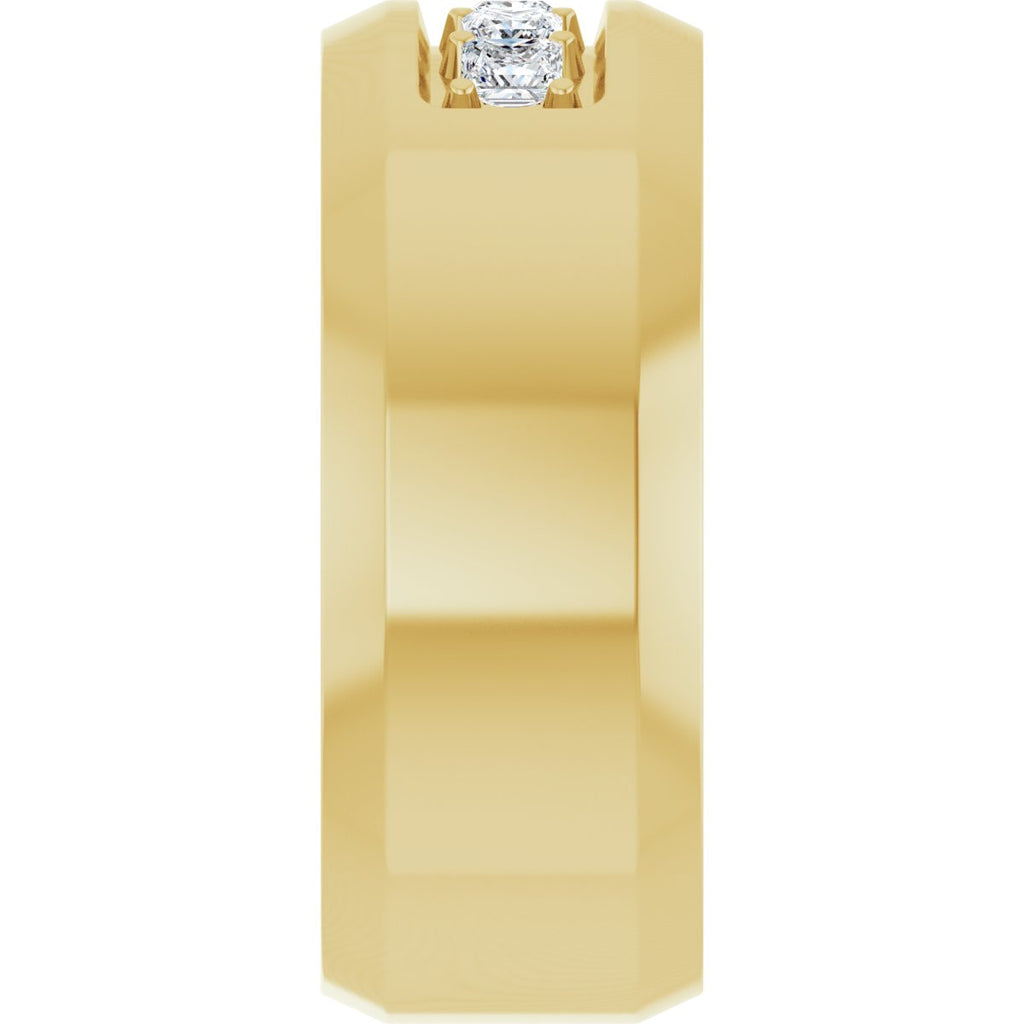 Beveled-Edge Five-Stone Band