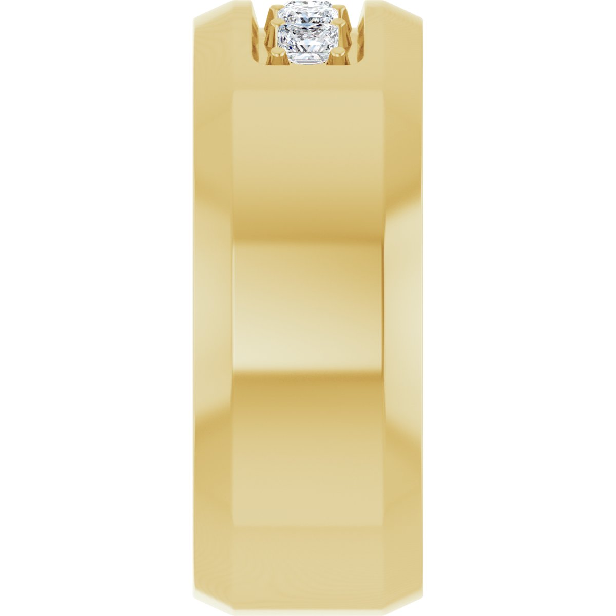 Beveled-Edge Five-Stone Band