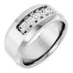 Beveled-Edge Five-Stone Band
