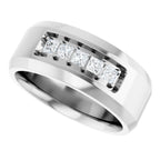 Beveled-Edge Five-Stone Band