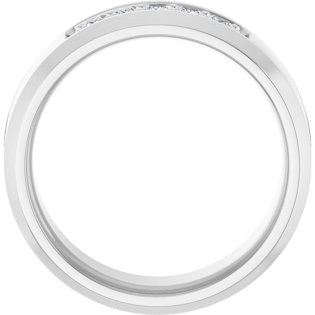 Beveled-Edge Five-Stone Band