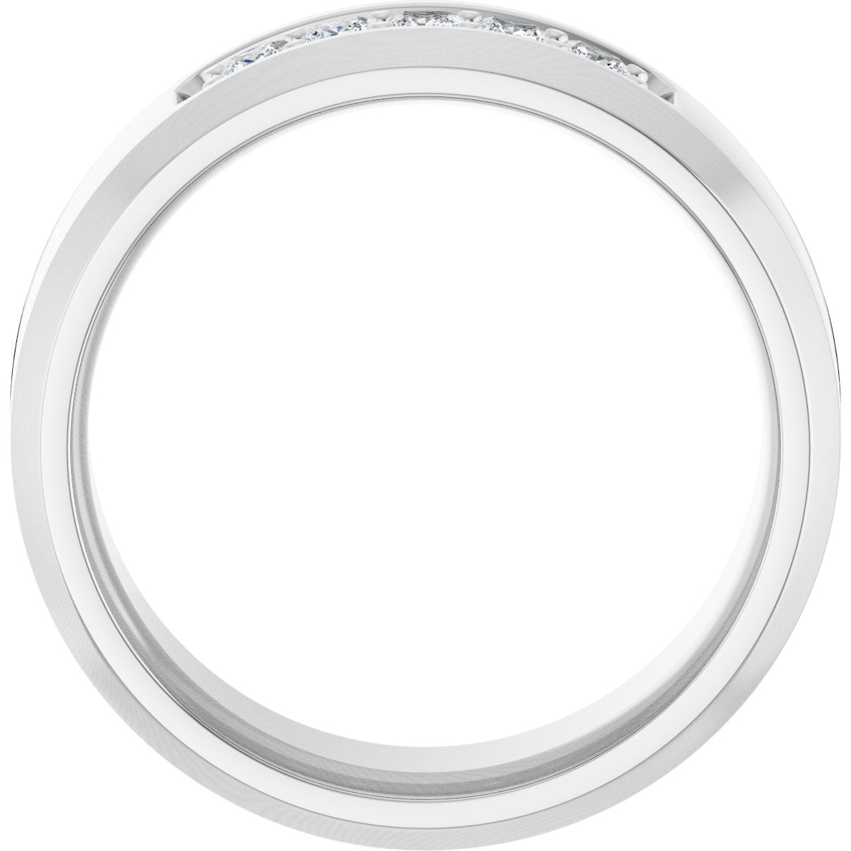 Beveled-Edge Five-Stone Band