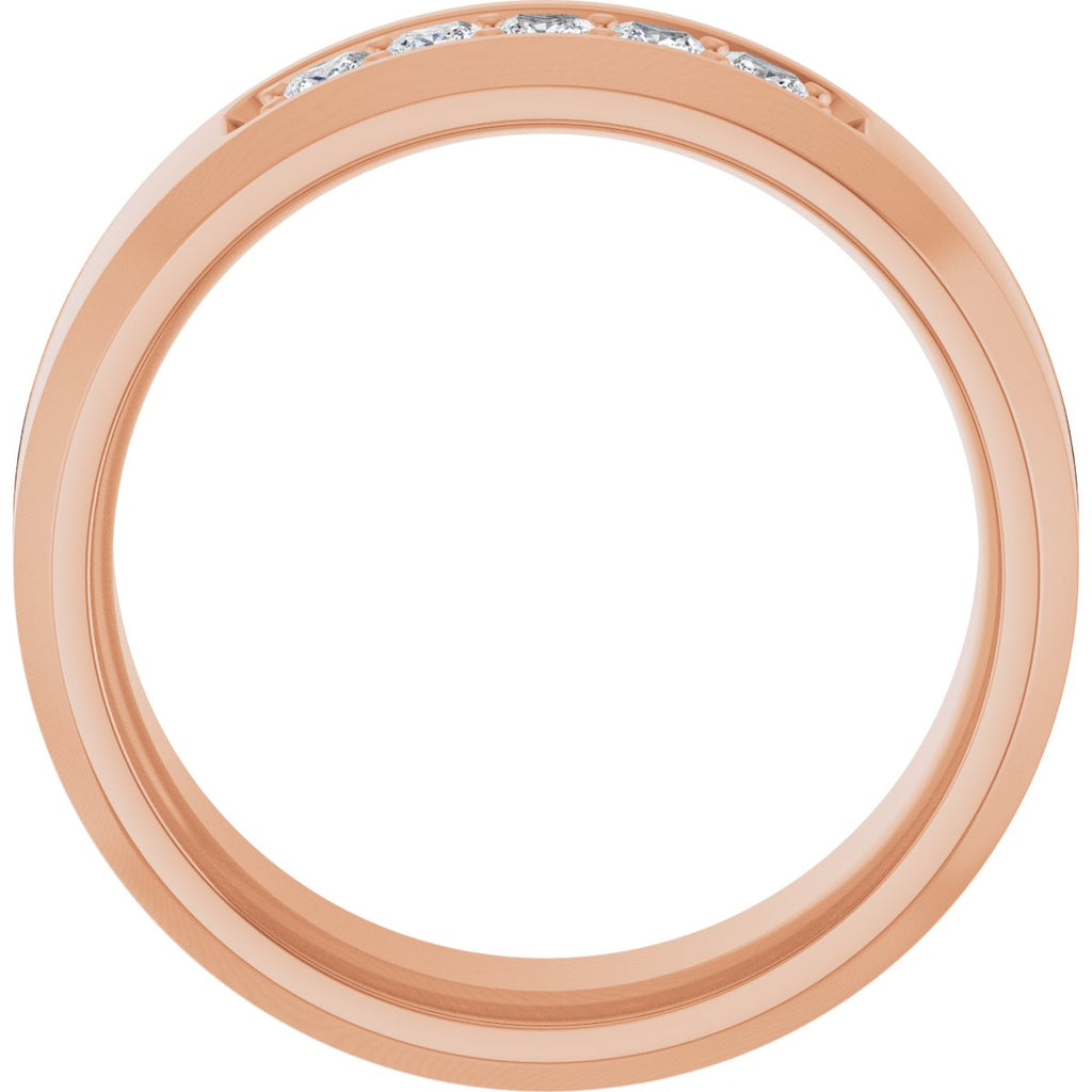 Beveled-Edge Five-Stone Band