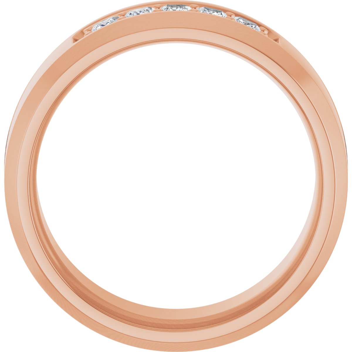 Beveled-Edge Five-Stone Band