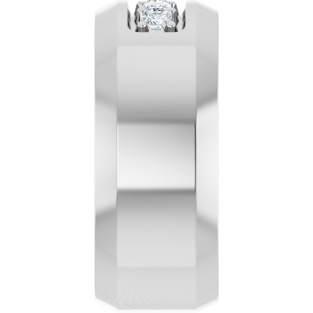 Beveled-Edge Five-Stone Band