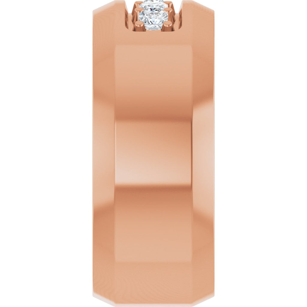 Beveled-Edge Five-Stone Band