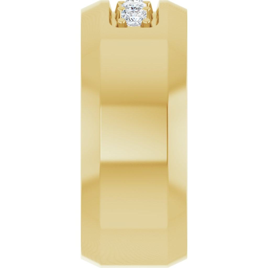 Beveled-Edge Five-Stone Band