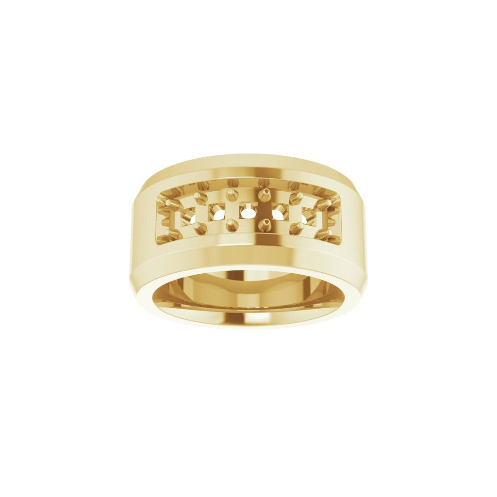Beveled-Edge Five-Stone Band