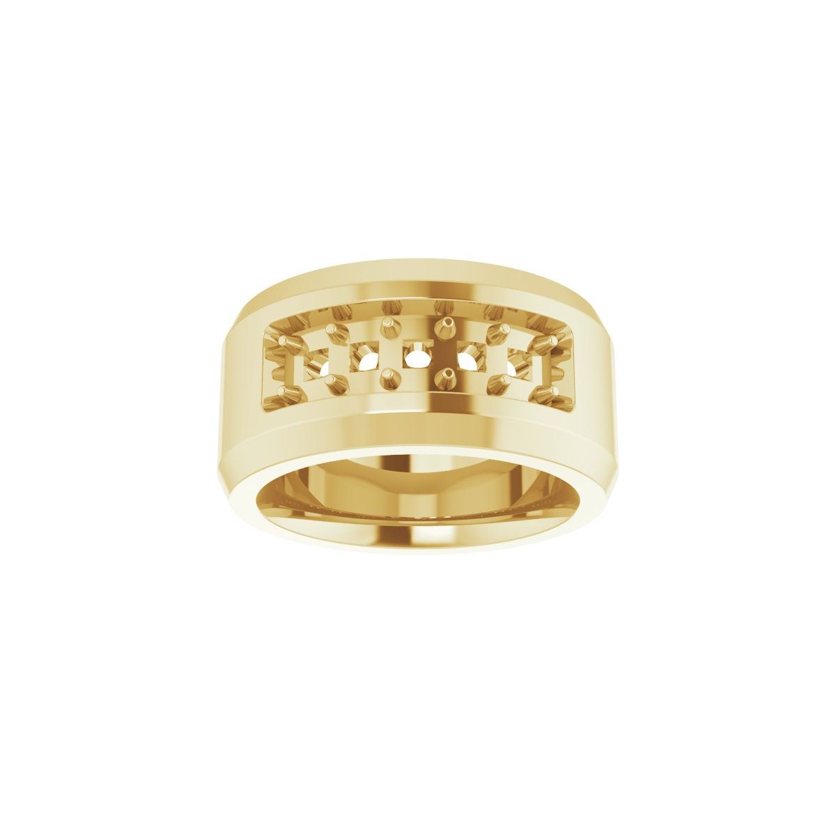 Beveled-Edge Five-Stone Band