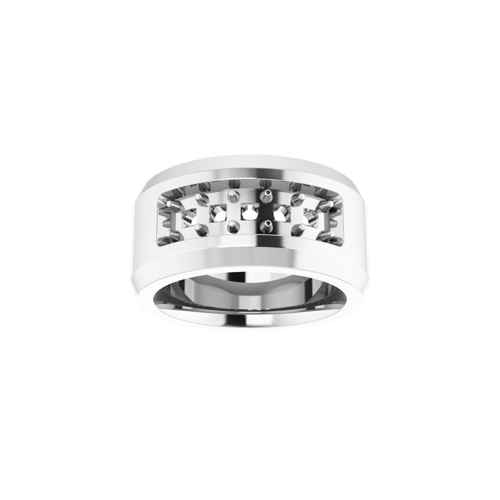 Beveled-Edge Five-Stone Band