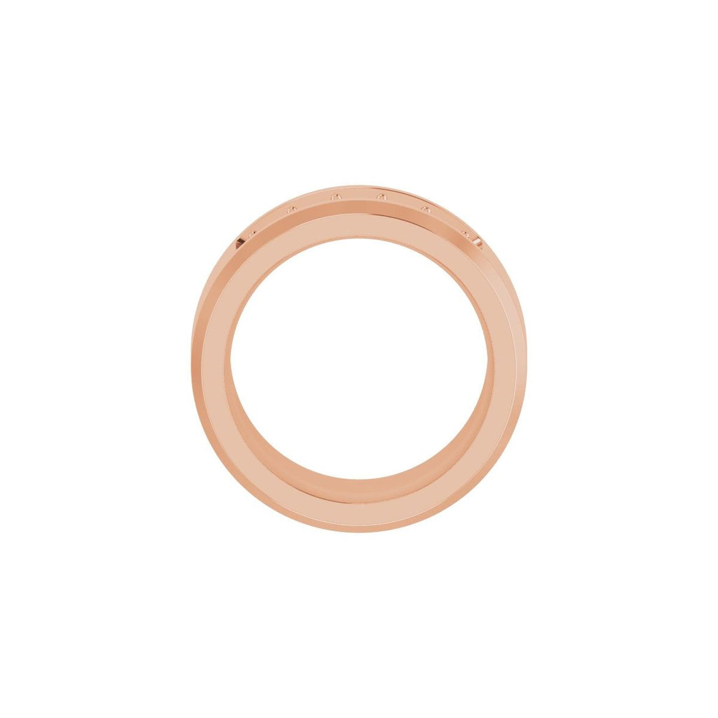 Beveled-Edge Five-Stone Band