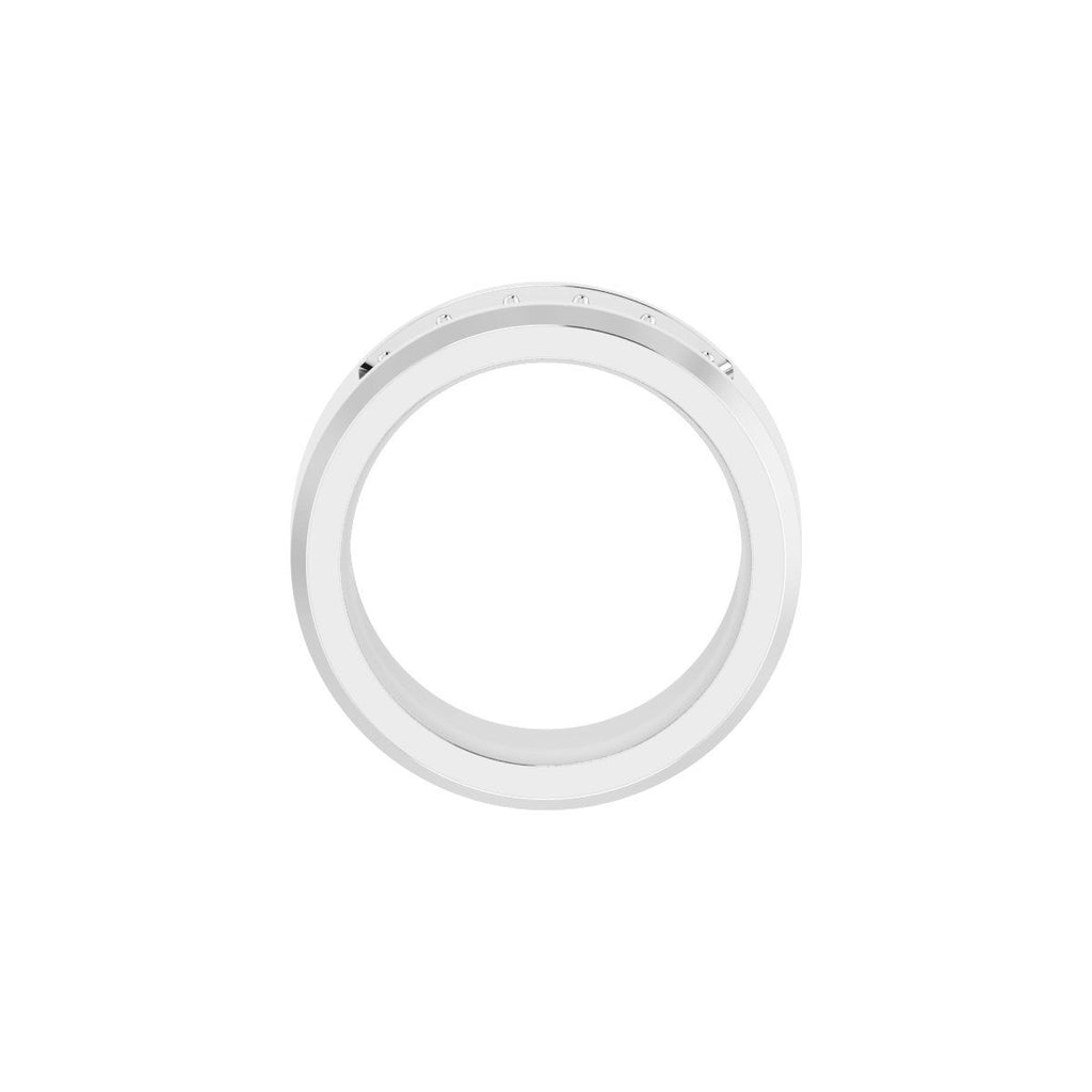 Beveled-Edge Five-Stone Band