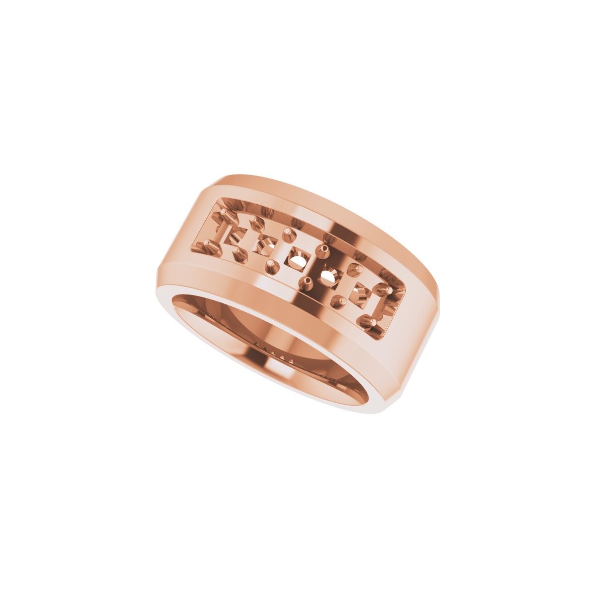 Beveled-Edge Five-Stone Band
