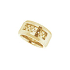 Beveled-Edge Five-Stone Band