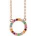 Rainbow Circle Necklace