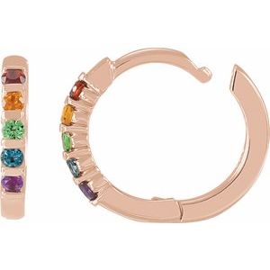 Rainbow Huggie Earrings