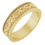 Milgrain Sculptural Flat Band