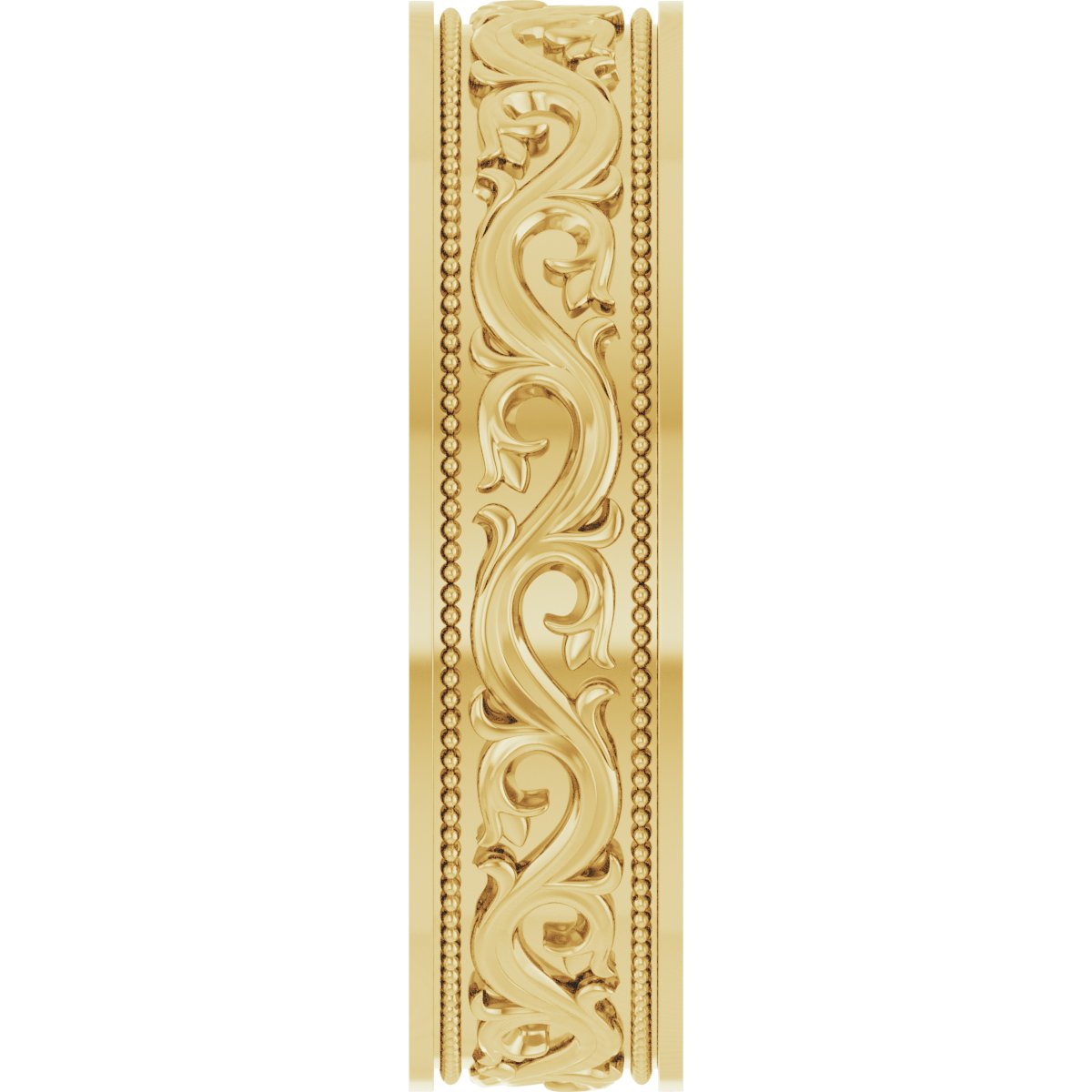 Milgrain Sculptural Flat Band