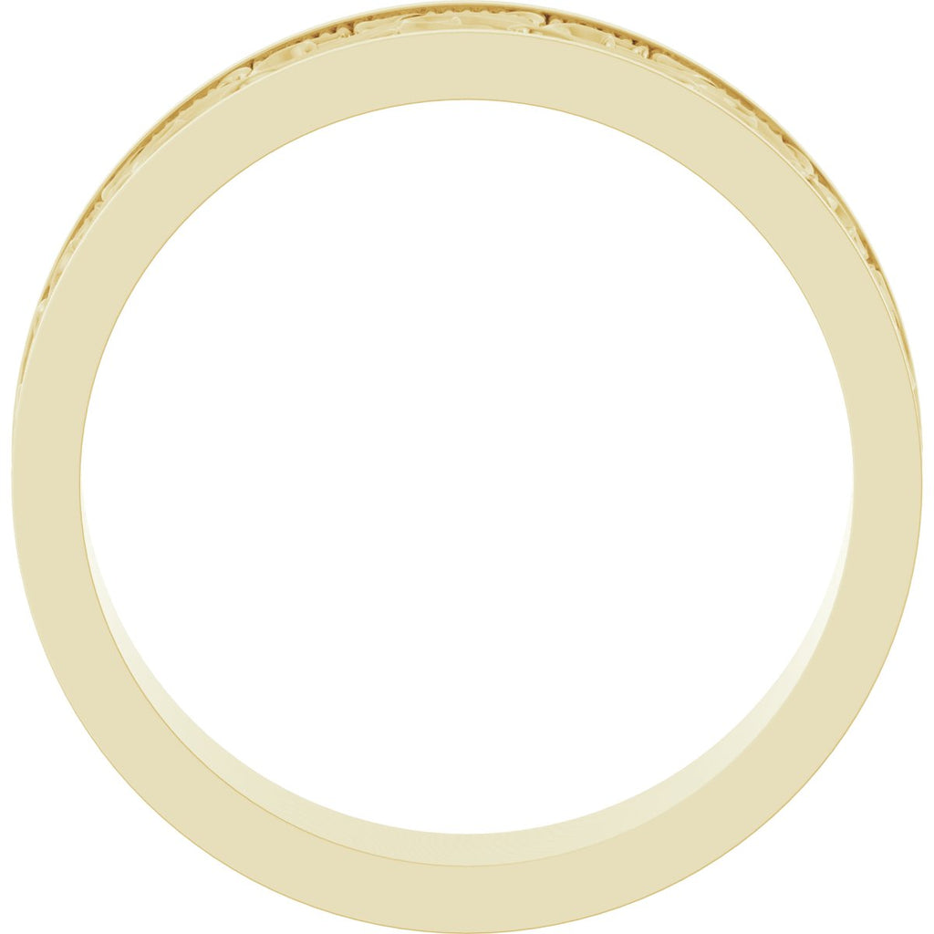 Milgrain Sculptural Flat Band