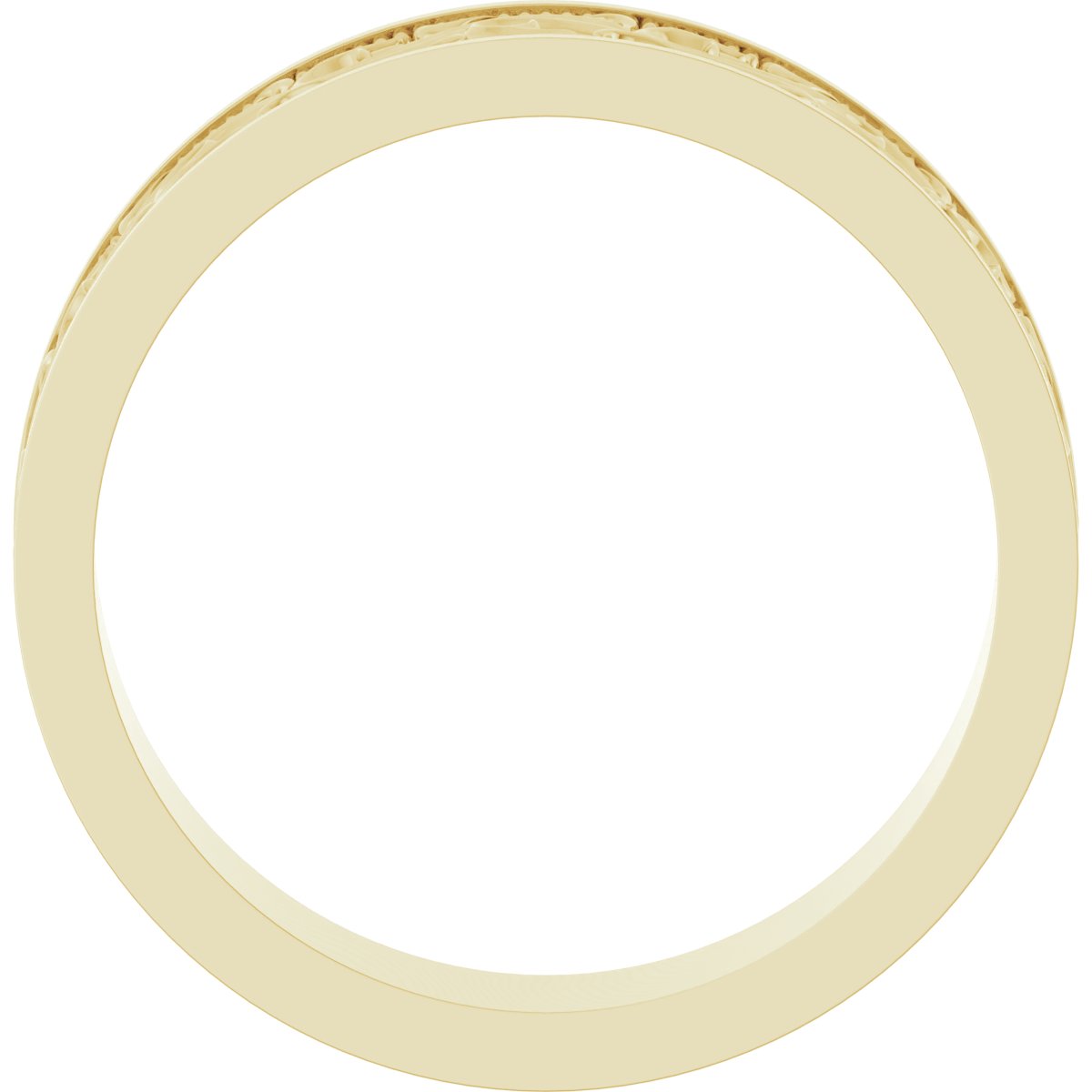 Milgrain Sculptural Flat Band