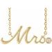 "Mrs" Necklace or Center
