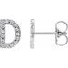 Accented Initial Stud Earrings