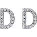 Accented Initial Stud Earrings