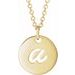 Script Initial Necklace or Pendant