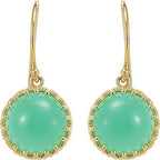 Cabochon Crown Earrings