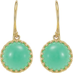 Cabochon Crown Earrings
