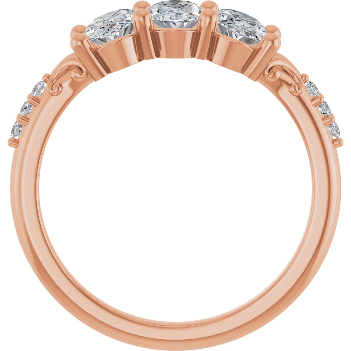 Three-Stone Anniversary Band