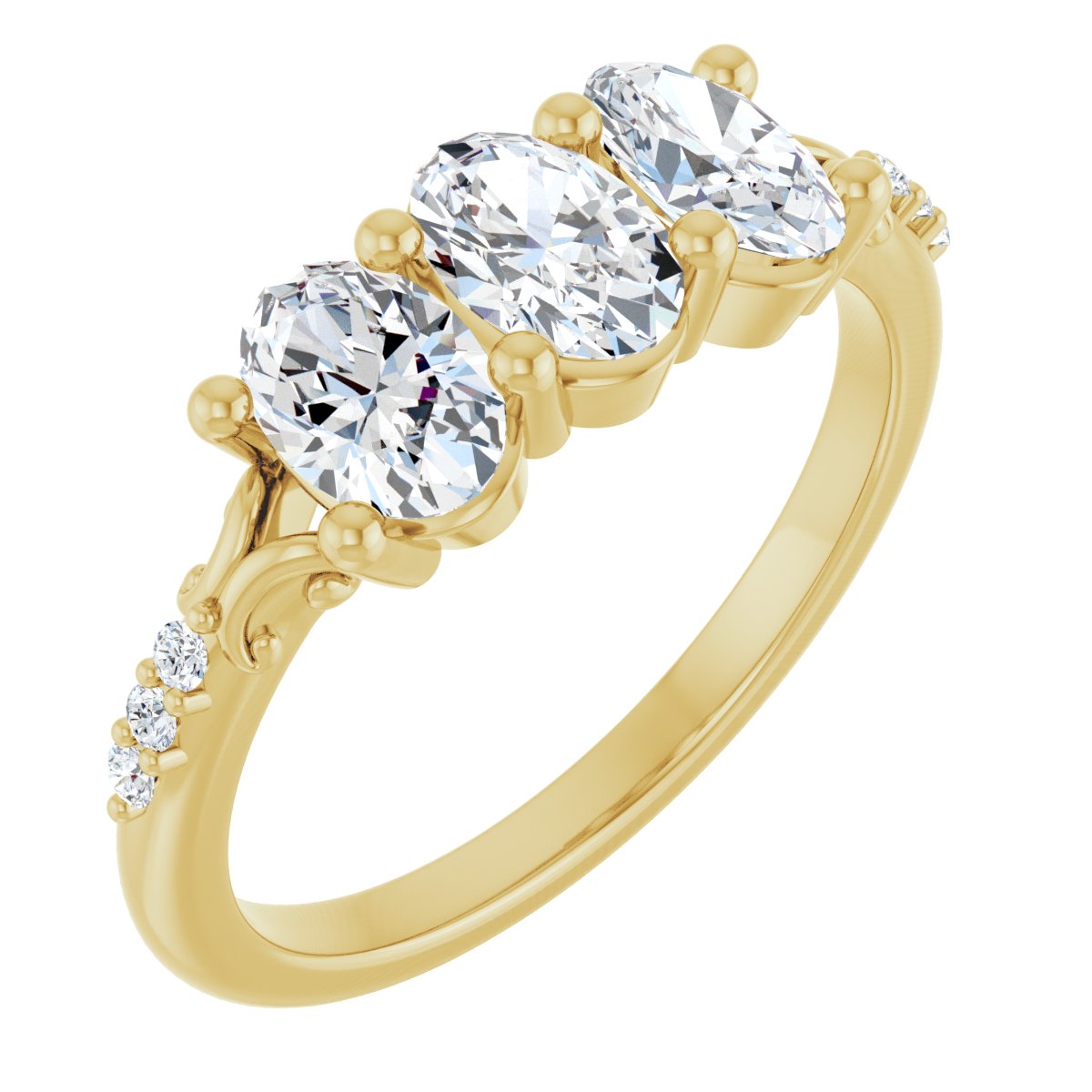 Three-Stone Anniversary Band