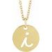 Script Initial Necklace or Pendant