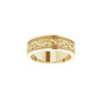 Milgrain Sculptural Flat Band