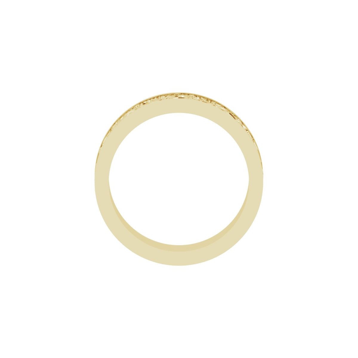 Milgrain Sculptural Flat Band