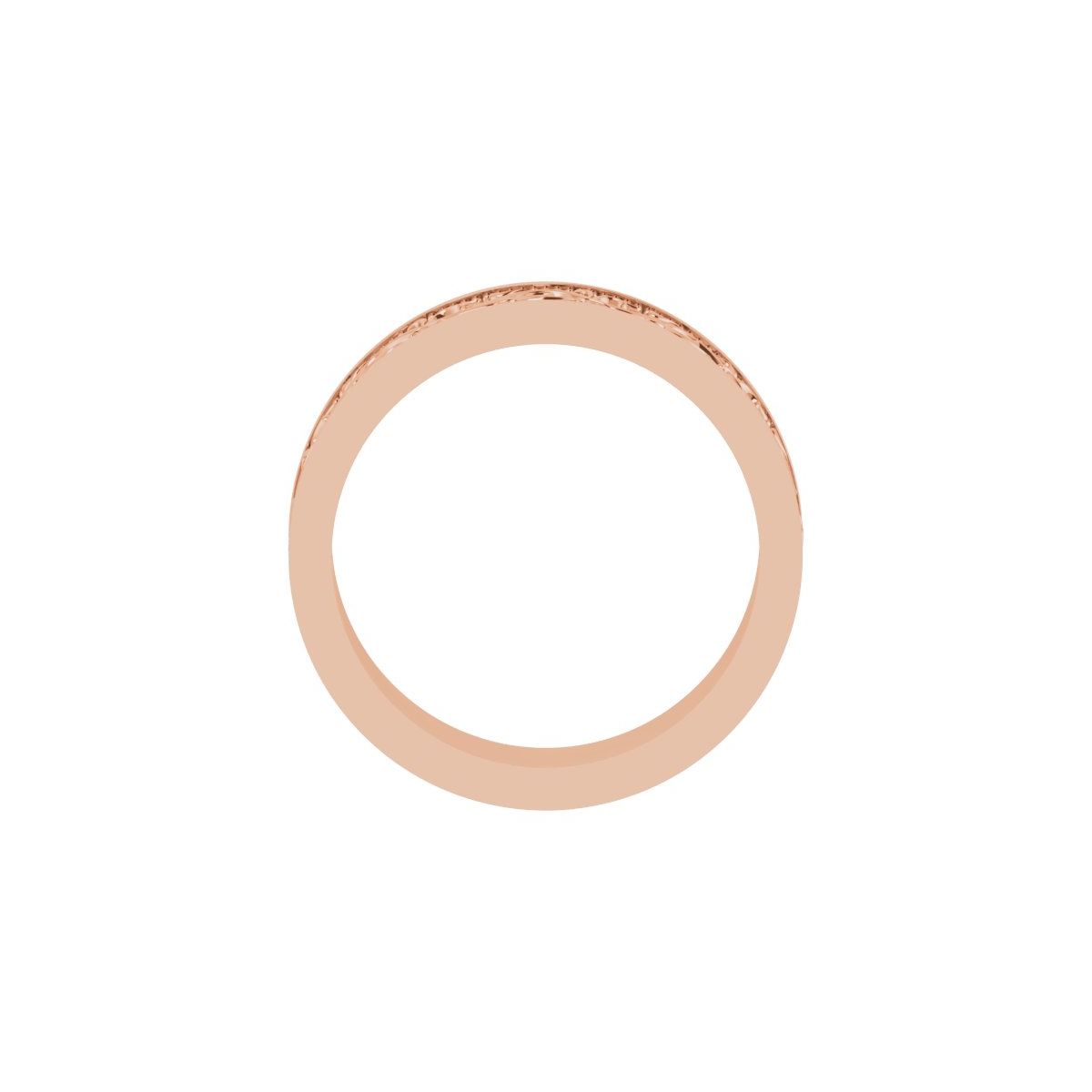 Milgrain Sculptural Flat Band