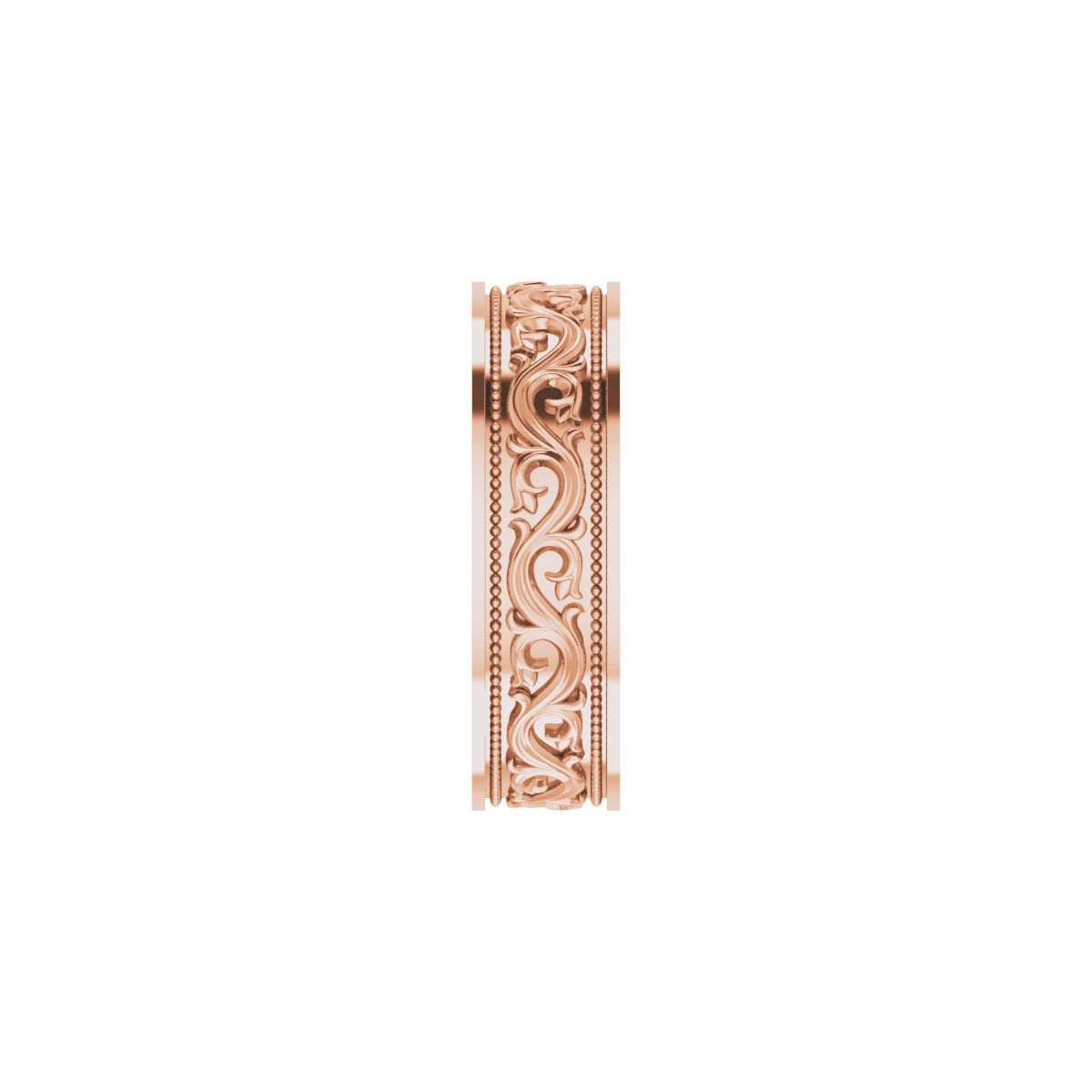 Milgrain Sculptural Flat Band