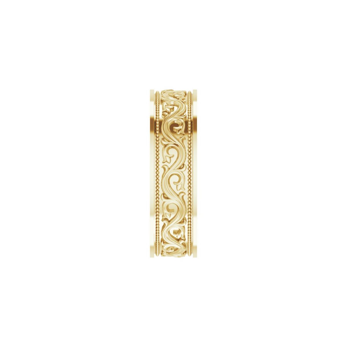 Milgrain Sculptural Flat Band