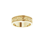 Milgrain Sculptural Flat Band