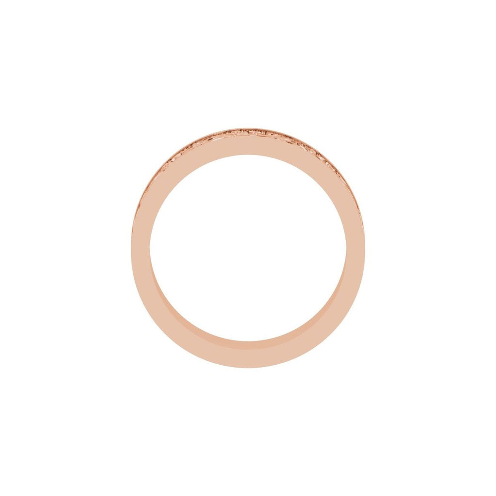 Milgrain Sculptural Flat Band