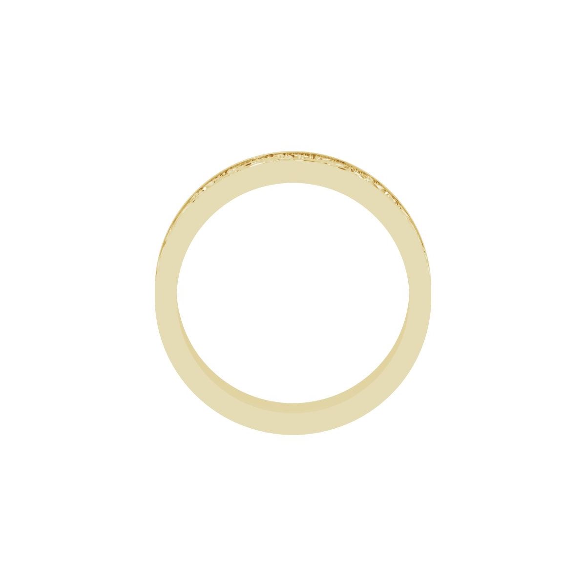 Milgrain Sculptural Flat Band