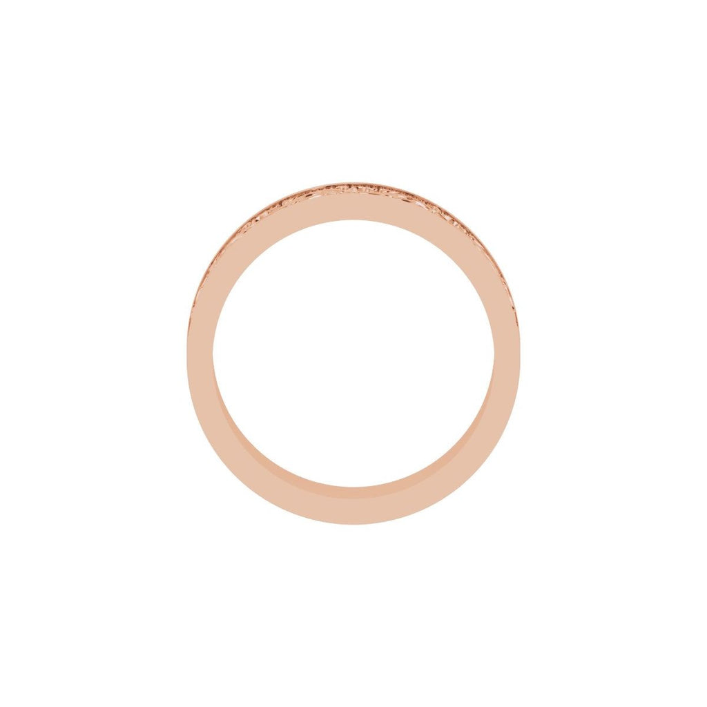 Milgrain Sculptural Flat Band