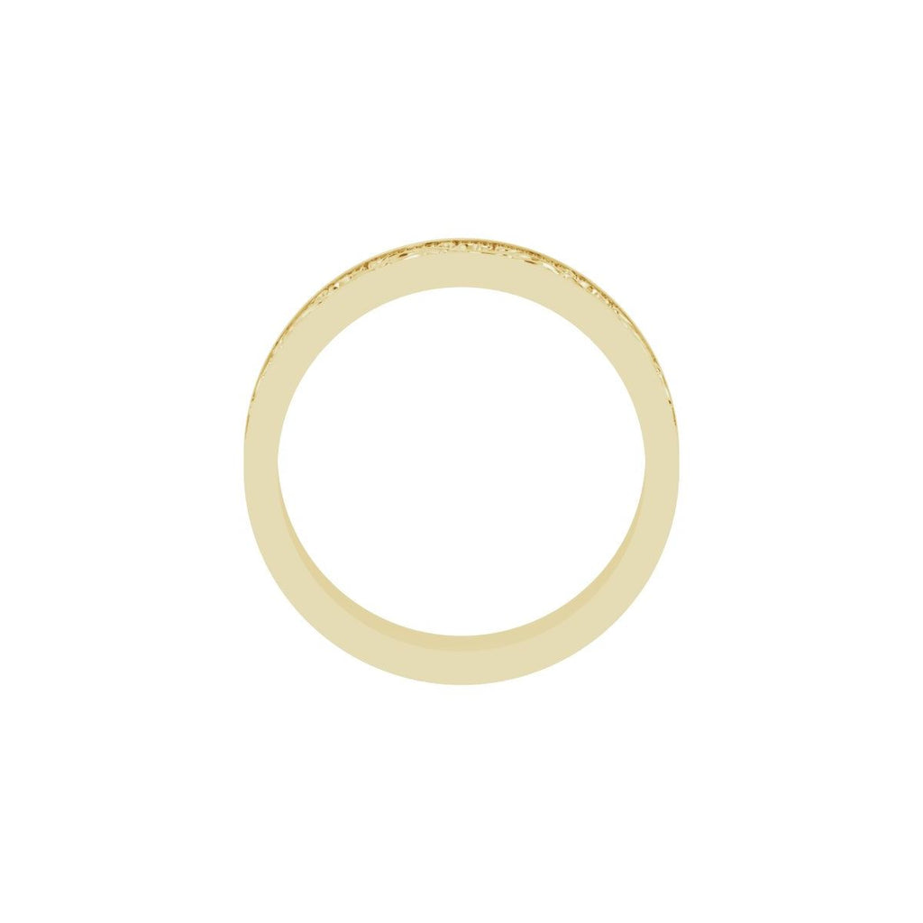 Milgrain Sculptural Flat Band