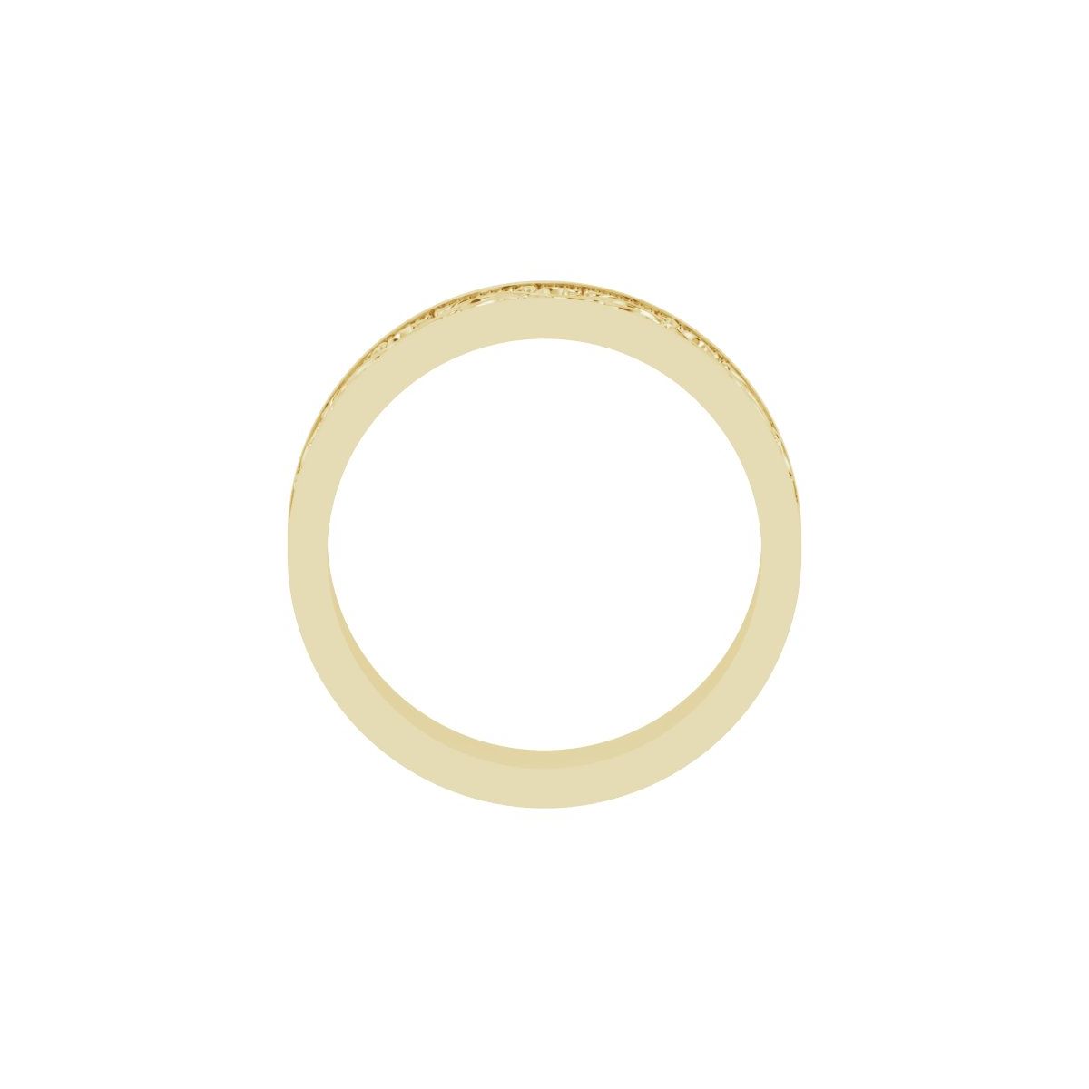 Milgrain Sculptural Flat Band