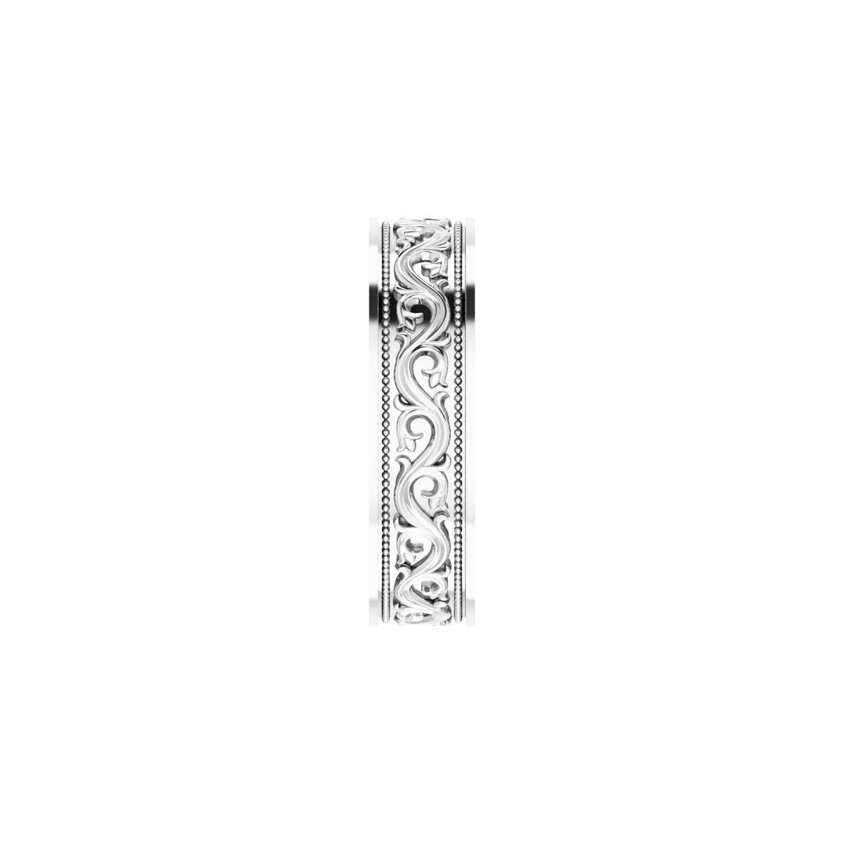 Milgrain Sculptural Flat Band